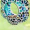 Glitzhome® 8.5" Glass Flower Shaped Hanging Multi-Color Mosaic Birdfeeder